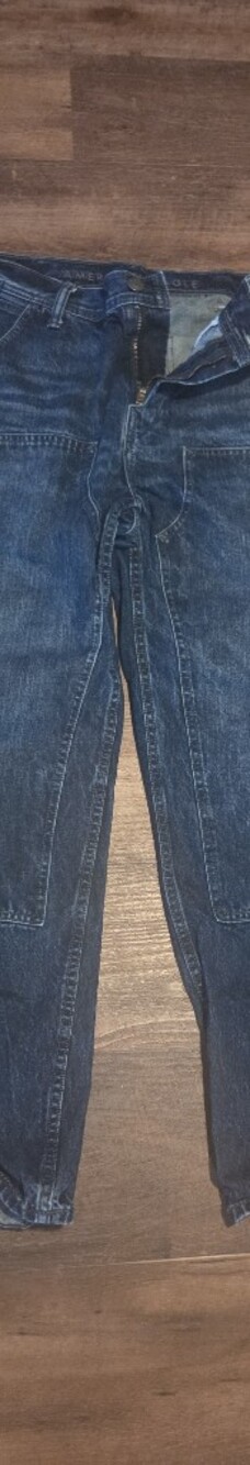 American Eagle Men's Dark Blue Jeans - Carpenter Fit